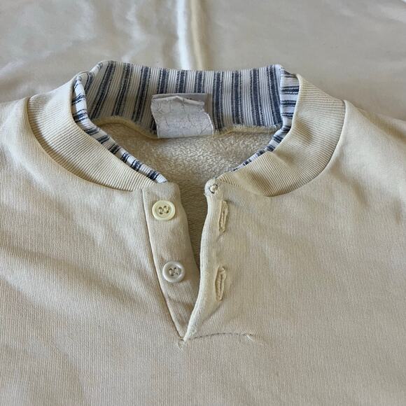 Vtg Y2K 2000s Yellow Cat Pullover Sweatshirt Sz L Cottagecore Grannycore - Picture 2 of 12